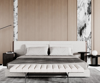 Modern Double Bed-ID:115850011