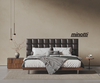 Modern Double Bed-ID:595313076