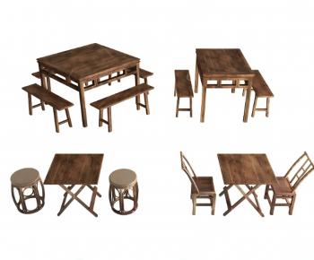 New Chinese Style Dining Table And Chairs-ID:623456009