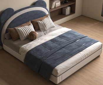 Modern Double Bed-ID:847816943