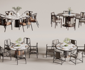 New Chinese Style Dining Table And Chairs-ID:701663978