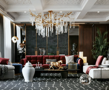 French Style A Living Room-ID:518081261