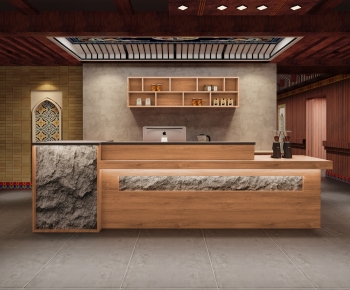 Modern Office Reception Desk-ID:460227011