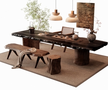 Wabi-sabi Style Tea Tables And Chairs-ID:948637015
