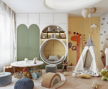 Modern Children's Room Activity Room-ID:345853091