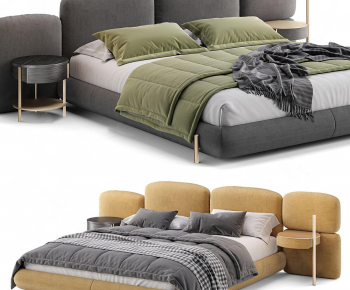 Modern Double Bed-ID:838787086