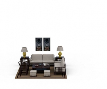 New Chinese Style Sofa Combination-ID:831473113