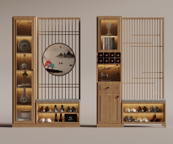 New Chinese Style Shoe Cabinet-ID:926462893