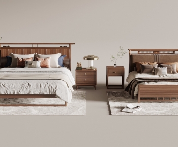 New Chinese Style Double Bed-ID:347080274