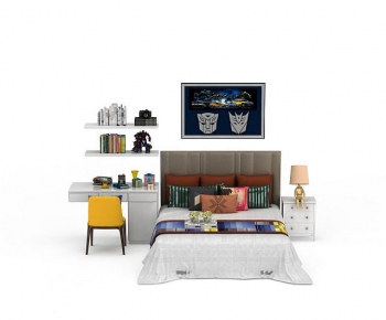 Modern Double Bed-ID:442389018