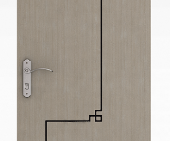 New Chinese Style Single Door-ID:982389937