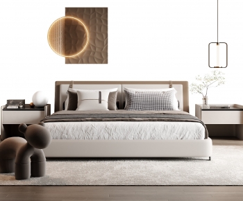 Modern Double Bed-ID:867888962