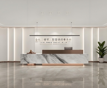 Modern Office Reception Desk-ID:641566995