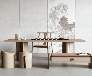 New Chinese Style Tea Tables And Chairs-ID:773150985