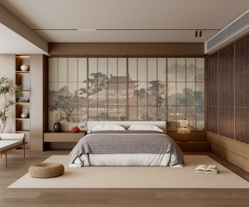 New Chinese Style Bedroom-ID:200283056