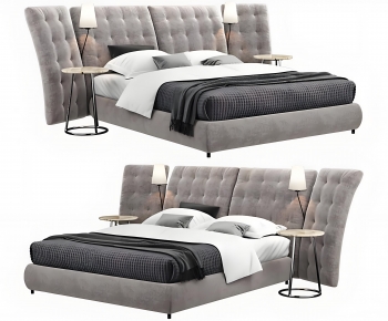 Modern Double Bed-ID:685776007