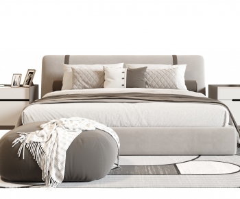 Modern Double Bed-ID:394185071