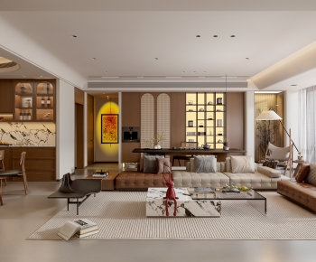 New Chinese Style A Living Room-ID:133399014