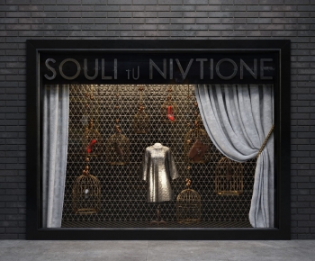 New Chinese Style Shop Window-ID:654728891