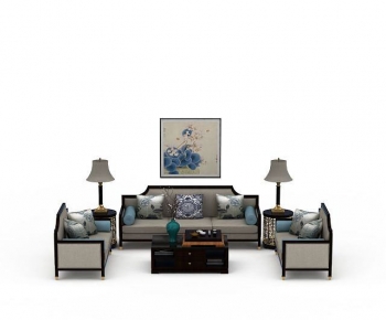 New Chinese Style Sofa Combination-ID:704369079