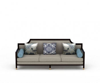 New Chinese Style Three-seat Sofa-ID:484626057