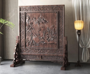 Chinese Style Wooden Screen Partition-ID:130479378
