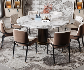 New Chinese Style Dining Table And Chairs-ID:603105072