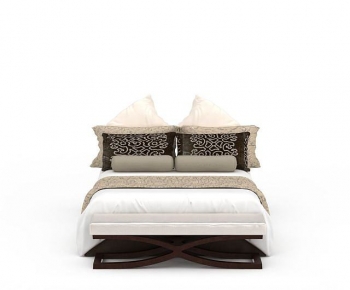 New Chinese Style Double Bed-ID:139463908