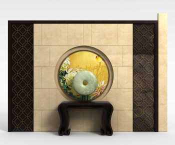 New Chinese Style TV Wall-ID:108314048