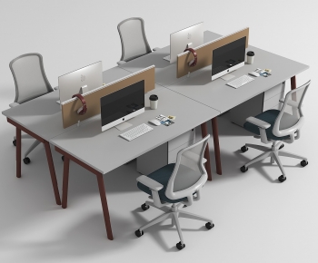 Modern Office Desk And Chair-ID:706597099