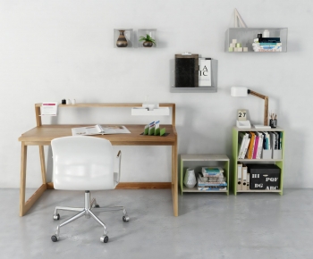 Modern Office Desk And Chair-ID:179367074