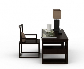 New Chinese Style Computer Desk And Chair-ID:334520105