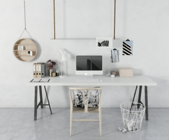 Modern Computer Desk And Chair-ID:802357912