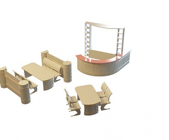 Simple European Style Dining Table And Chairs-ID:875926979