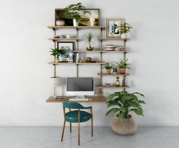 Nordic Style Computer Desk And Chair-ID:680211078