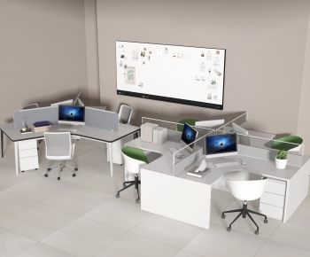 Modern Office Desk And Chair-ID:756445887