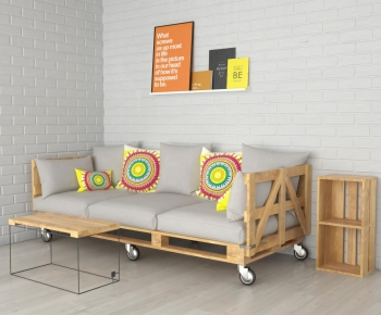 Modern Three-seat Sofa-ID:755855089