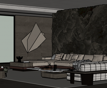 Modern A Living Room-ID:234222898