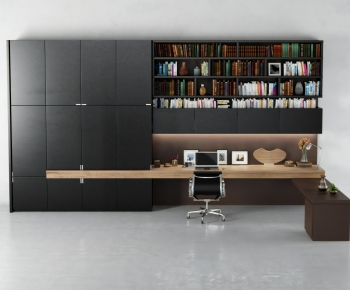 Modern Computer Desk And Chair-ID:213115936