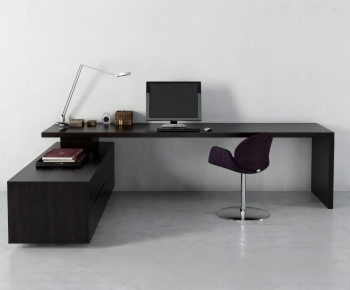 Modern Office Desk And Chair-ID:196028959