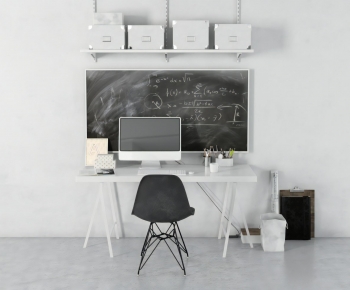 Modern Office Desk And Chair-ID:971975093