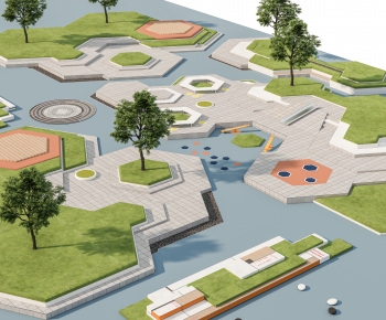 Modern Park Landscape-ID:723979957
