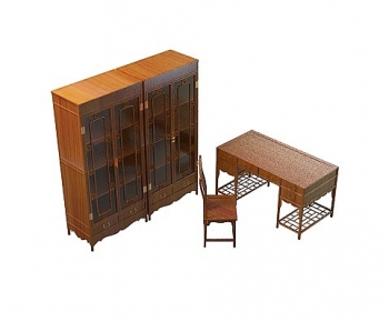 New Chinese Style Computer Desk And Chair-ID:152776968