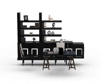 Modern Computer Desk And Chair-ID:580210929