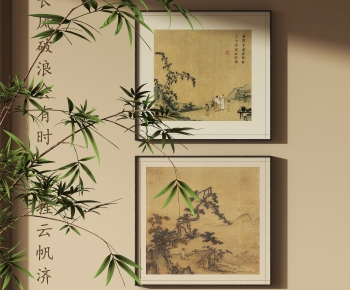 新中式装饰挂画组合-ID:162065989