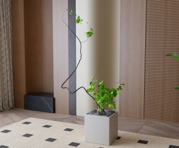 Modern Ground Green Plant Potted Plants-ID:985817917