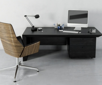Modern Office Desk And Chair-ID:757376912