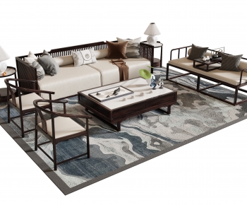 New Chinese Style Sofa Combination-ID:200851927