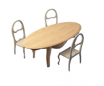 French Style Dining Table And Chairs-ID:720201024