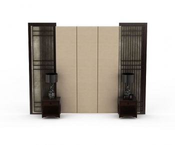 New Chinese Style TV Wall-ID:410547978